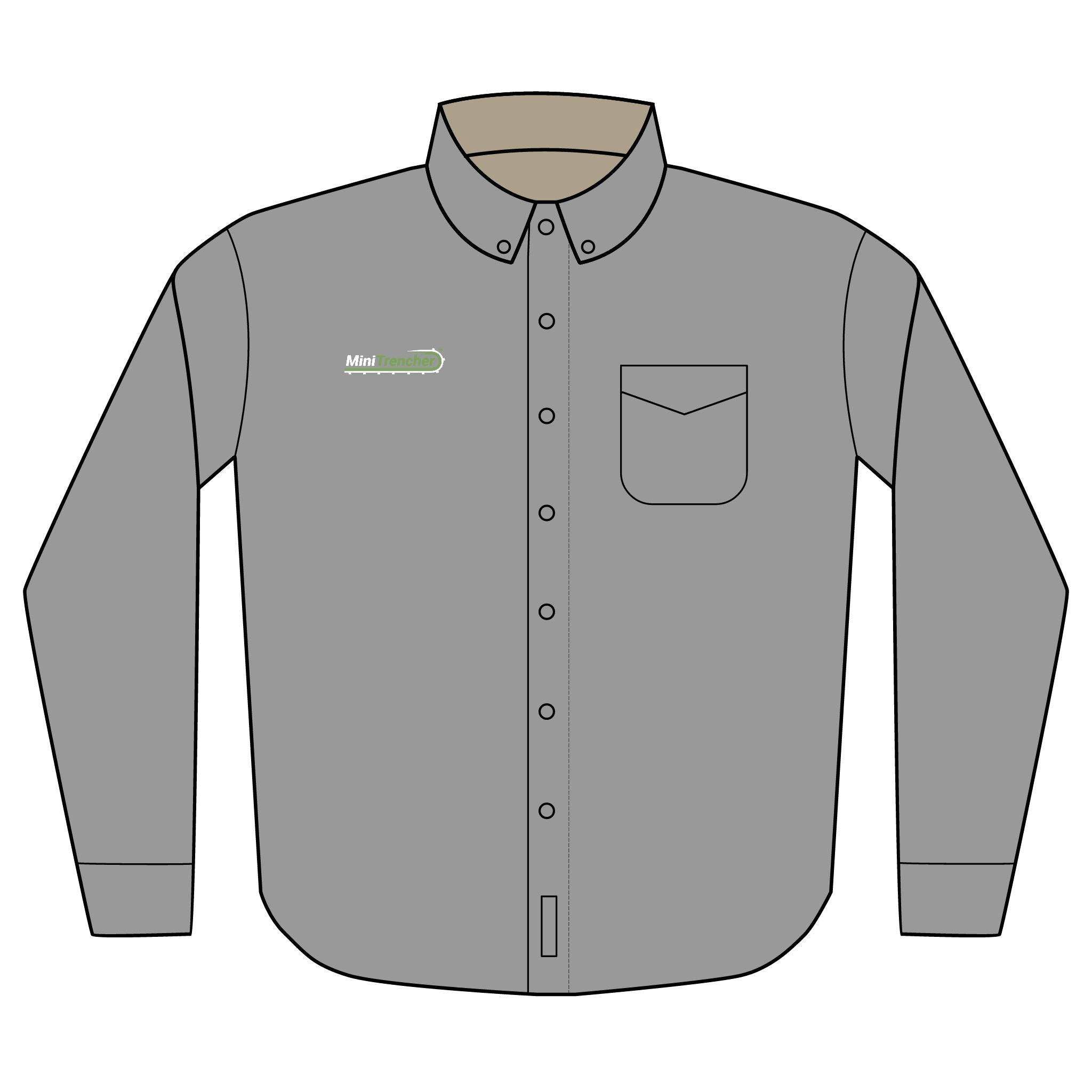 MiniTrencher Long Sleeve Button Up Shirt - 0